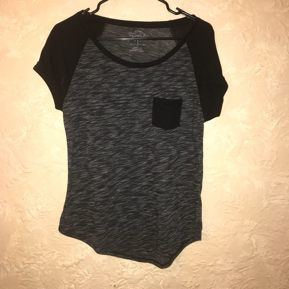 Black and grey top